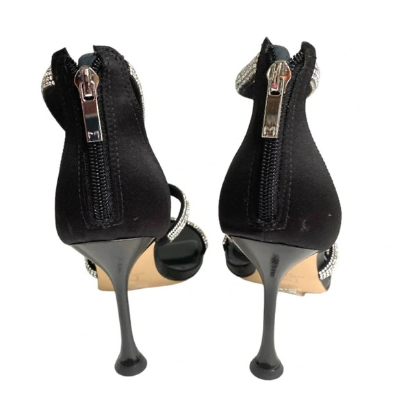 Marc Fisher LTD Carita Heeled Sandal Black with Rhinestone 7.5 - Picture 8 of 11
